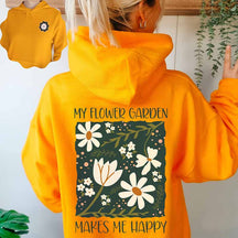 Floral Boho Flower My Happy Place Hoodie