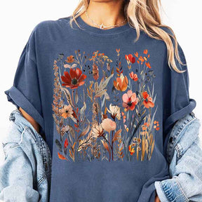 Autumn Wildflowers Botanical Gardener T-Shirt