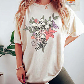 Skull Flowers Be Mine T-Shirt