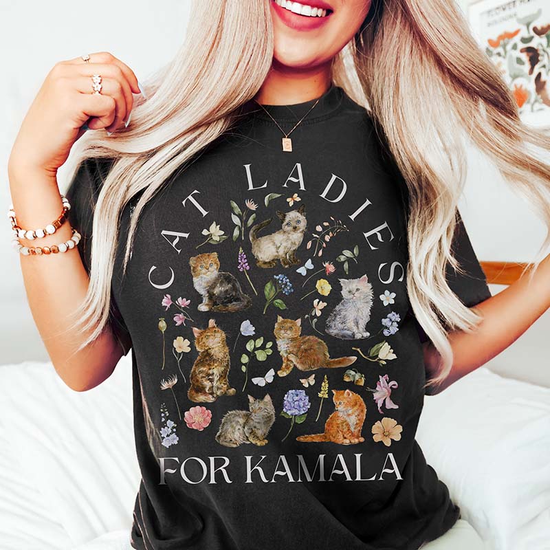 Comfort Colors Cat Ladies for Kamala T-Shirt