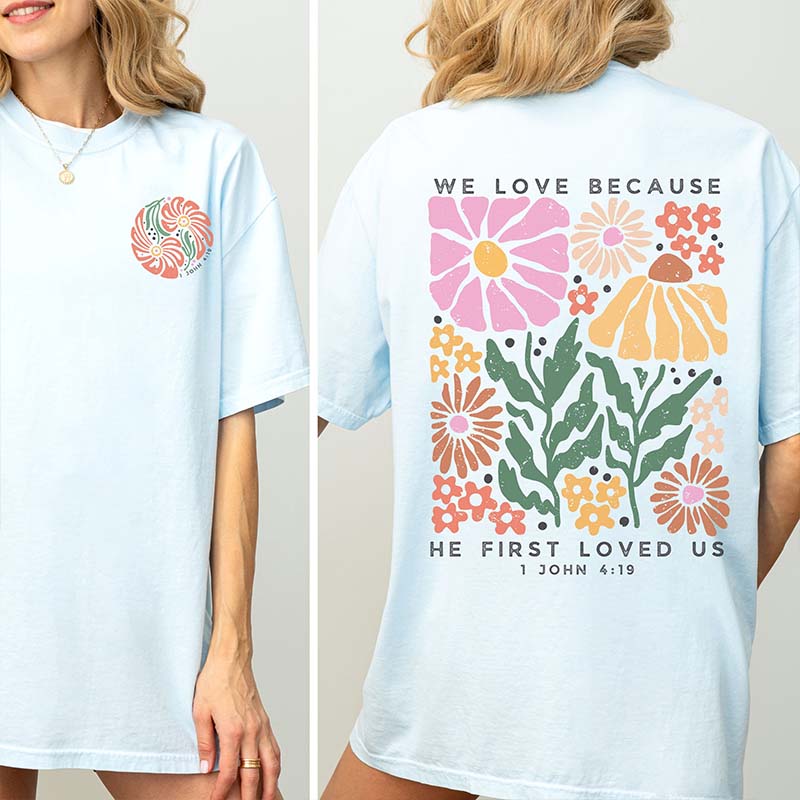 Boho Vintage Faith Floral Religious T-Shirt