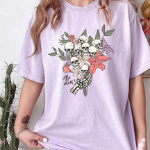 Skull Flowers Be Mine T-Shirt