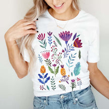 Wild Flowers Floral Ladies T-Shirt