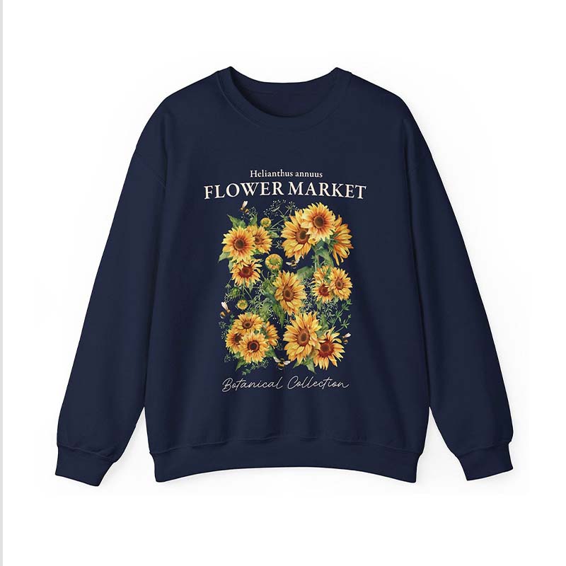 Vintage Sunflower Helianthus annuus Sweatshirt