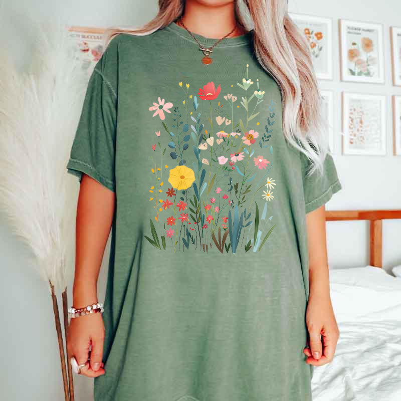 Colorful Wildflower Bouquet T-Shirt