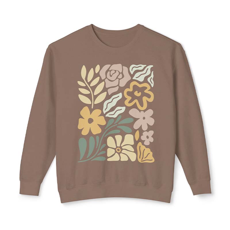 Retro Wavy Flowers Sweatshirt
