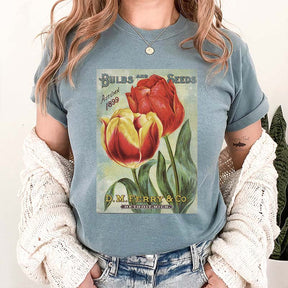 Vintage Seed Packet Flower T-Shirt