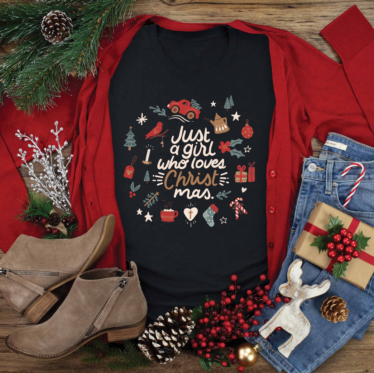 Just a Girl Who Loves Christmas Tee