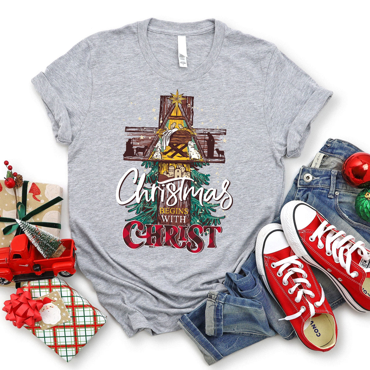 Christmas Begins WIth Christ Tee