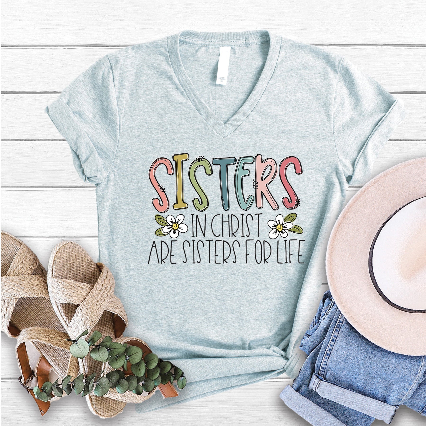 Sisters in Christ V-Neck