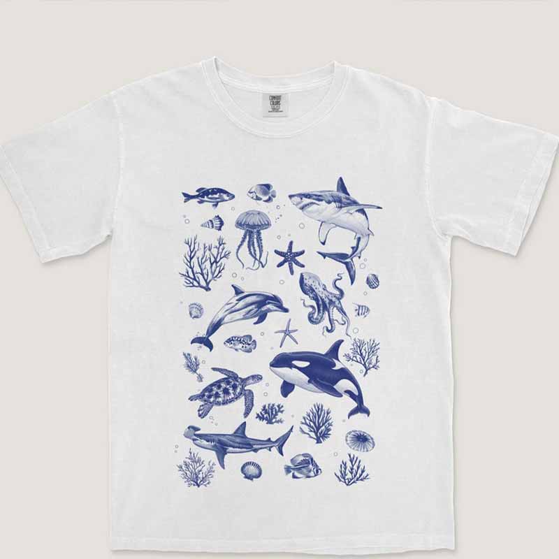 Animal Graphic Comfort Ocean T-shirt