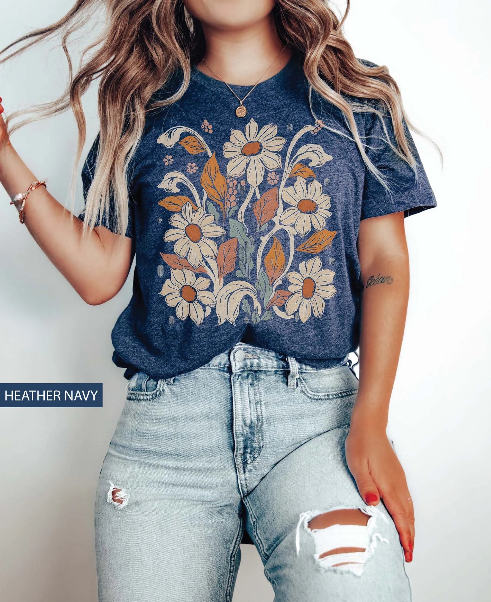 Retro Floral Wildflower T-Shirt