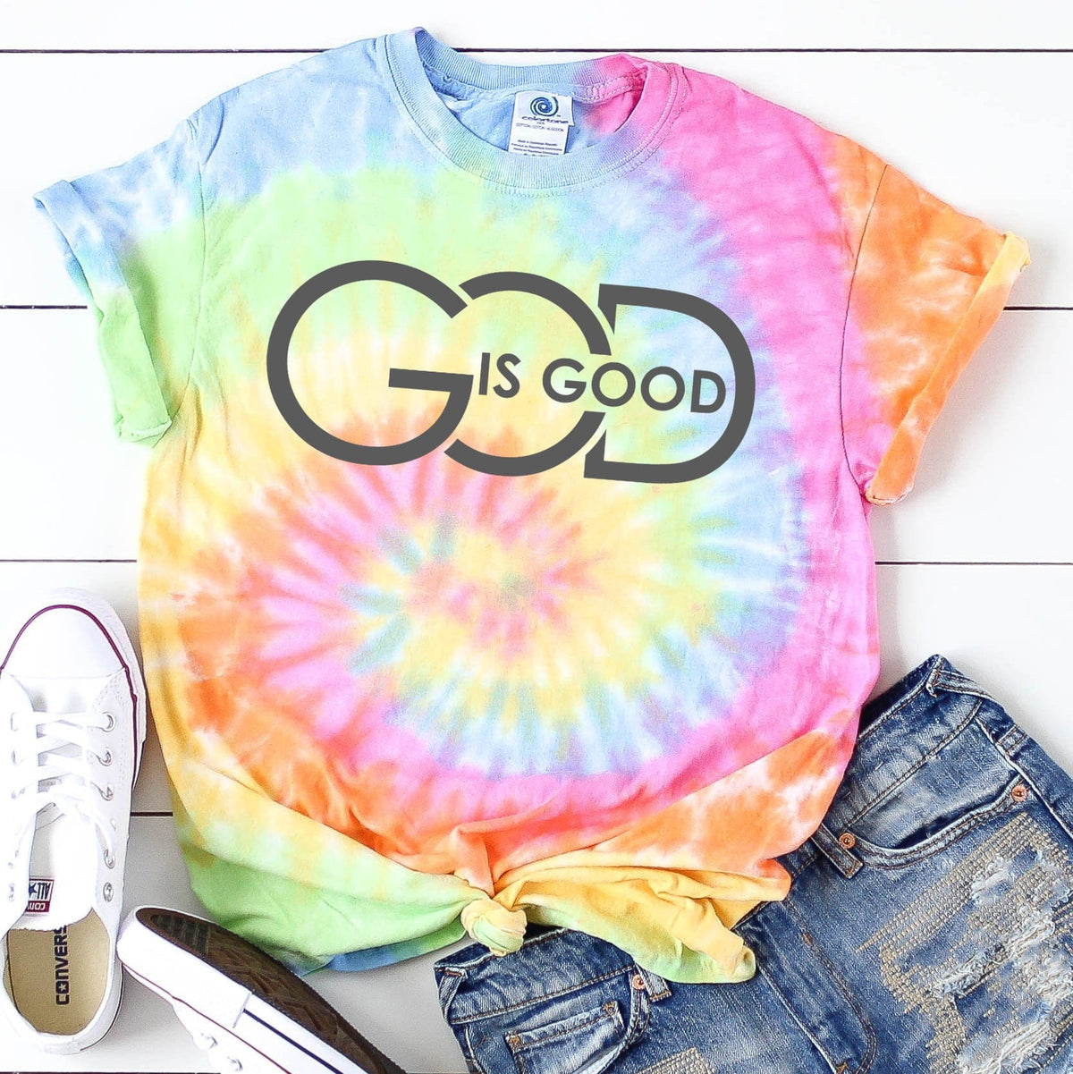 God is Good Tie Dye Tee