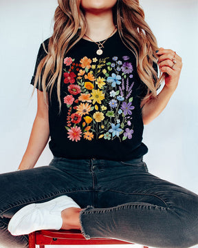 Rainbow Pride Wildflowers T-shirt