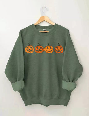 Pumpkin Skeleton Halloween Sweatshirt