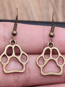 Lovely Paw Hollow Carving Earrings