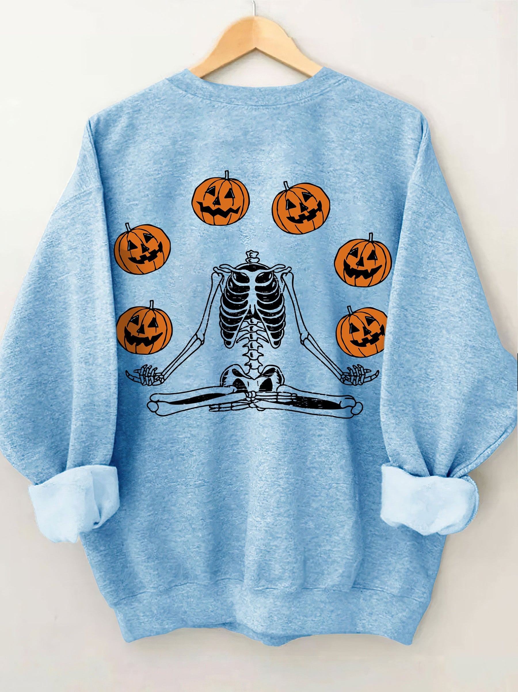 Pumpkin Skeleton Halloween Sweatshirt