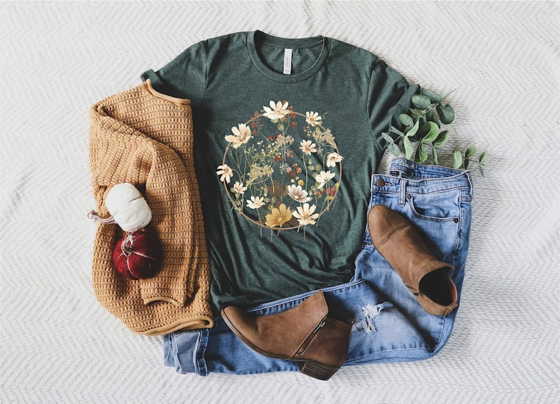 Floral Graphic Print Casual T-shirt