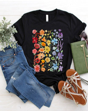 Rainbow Pride Wildflowers T-shirt