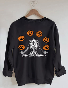 Pumpkin Skeleton Halloween Sweatshirt