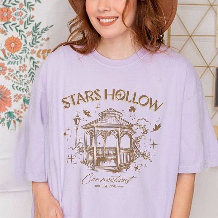 Retro Stars Hollow Cozy Fall T-shirt