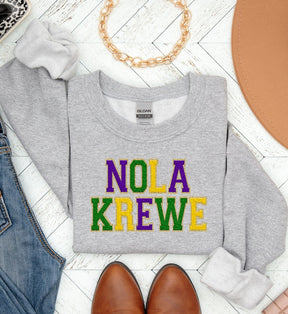 NOLA Krewe Faux Chenille Sweatshirt