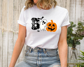 Halloween-Geister-Kürbis-T-Shirt