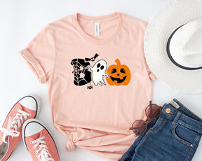 Halloween Ghost Pumpkin T-shirt