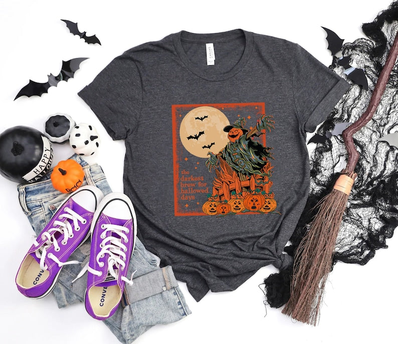 Halloween Scarecrow Horror Night Pumpkin T-shirt