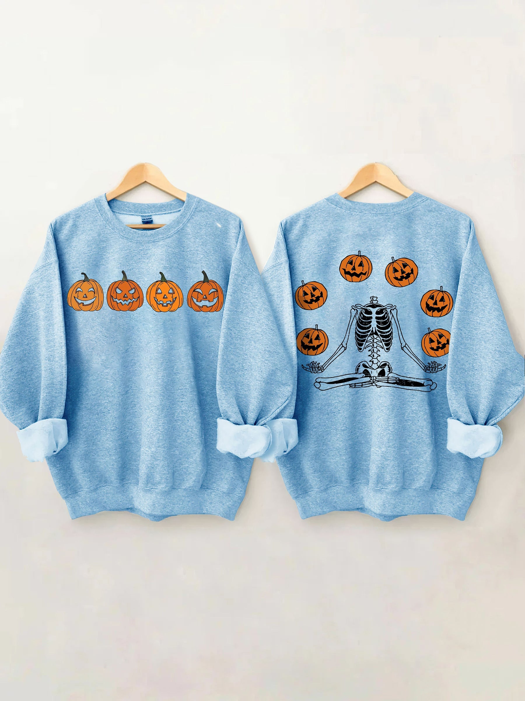 Pumpkin Skeleton Halloween Sweatshirt