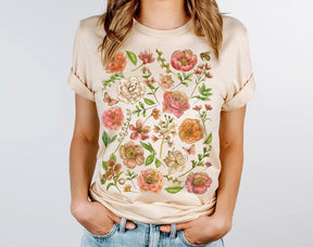 Florales Cottagecore Shirt Vintage Wildblumen T-Shirt