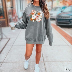 Boho Wildflowers Floral Nature Sweatshirt