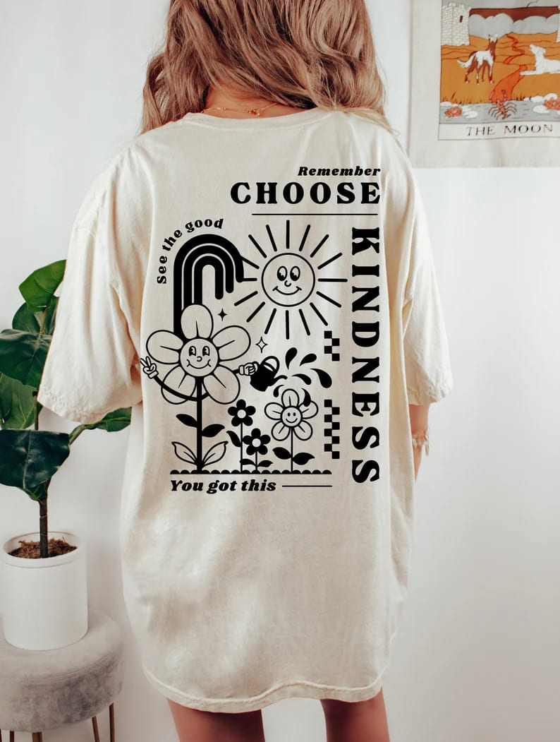 Kindness Matters Tee Sport-T-Shirt im Retro-Stil