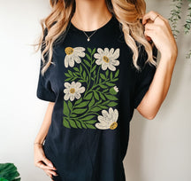 Gänseblümchen-Blumen-T-Shirt, Boho-Wildblumen-Shirt