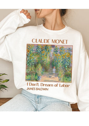 Claude Monet Pullover Künstler Gartenmalerei Sweatshirt