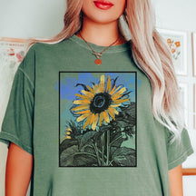 Sonnenblumen-Shirt, Wildblumen-Natur-T-Shirt