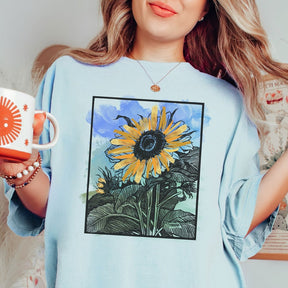 Sonnenblumen-Shirt, Wildblumen-Natur-T-Shirt