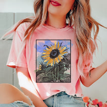 Sonnenblumen-Shirt, Wildblumen-Natur-T-Shirt