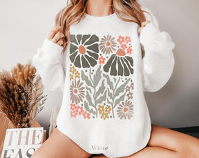 Boho Blumen Sweatshirt Unisex WildblumenPullover