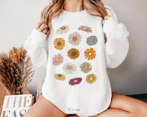 Boho Blumen Sweatshirt Unisex WildblumenPullover