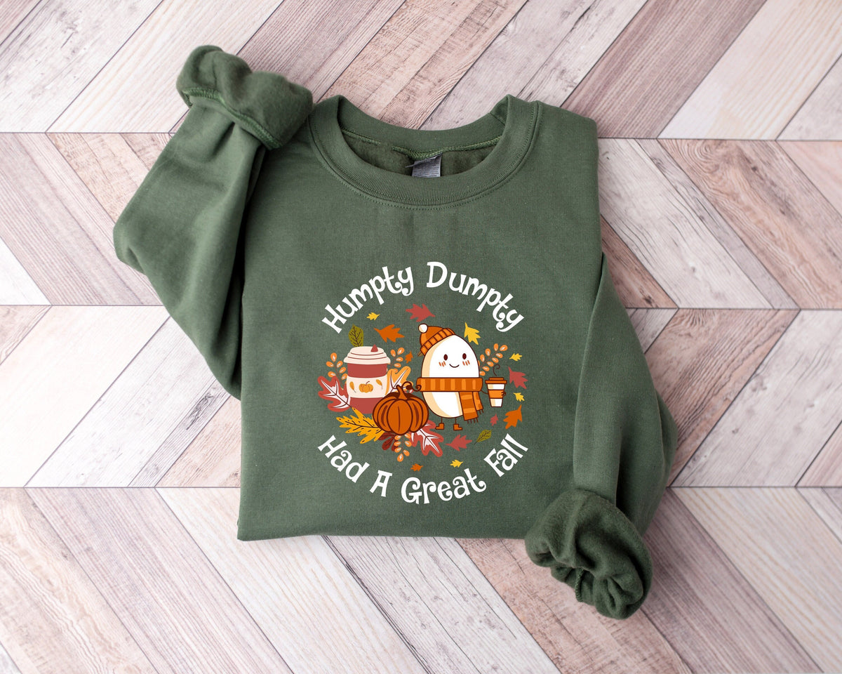 Humpty Dumpty Cute Fall Thanksgiving Pumpkin Sweatshirt