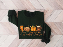 Thanksgiving Blessings Pumpkin Spice Crew Neck Comfortable Sweatshirt