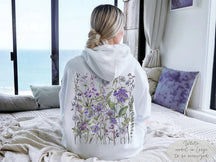 Vintage Pressed Flowers Hooded Sweatshirt