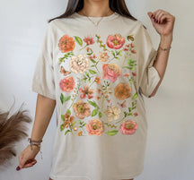 Florales Cottagecore Shirt Vintage Wildblumen T-Shirt